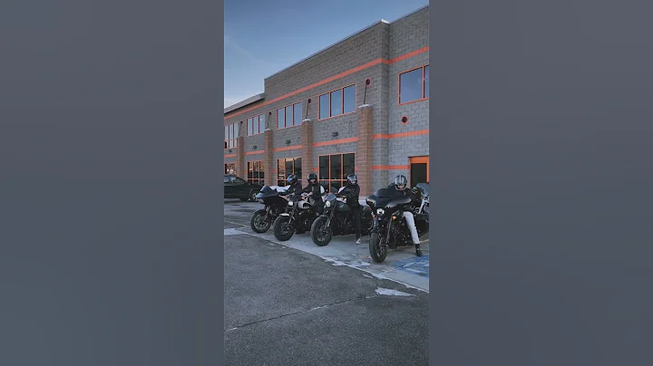 Picking up our new motorcycles