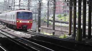 【警笛あり】名鉄1200系＋名鉄1800系 特急岐阜行き 金山到着