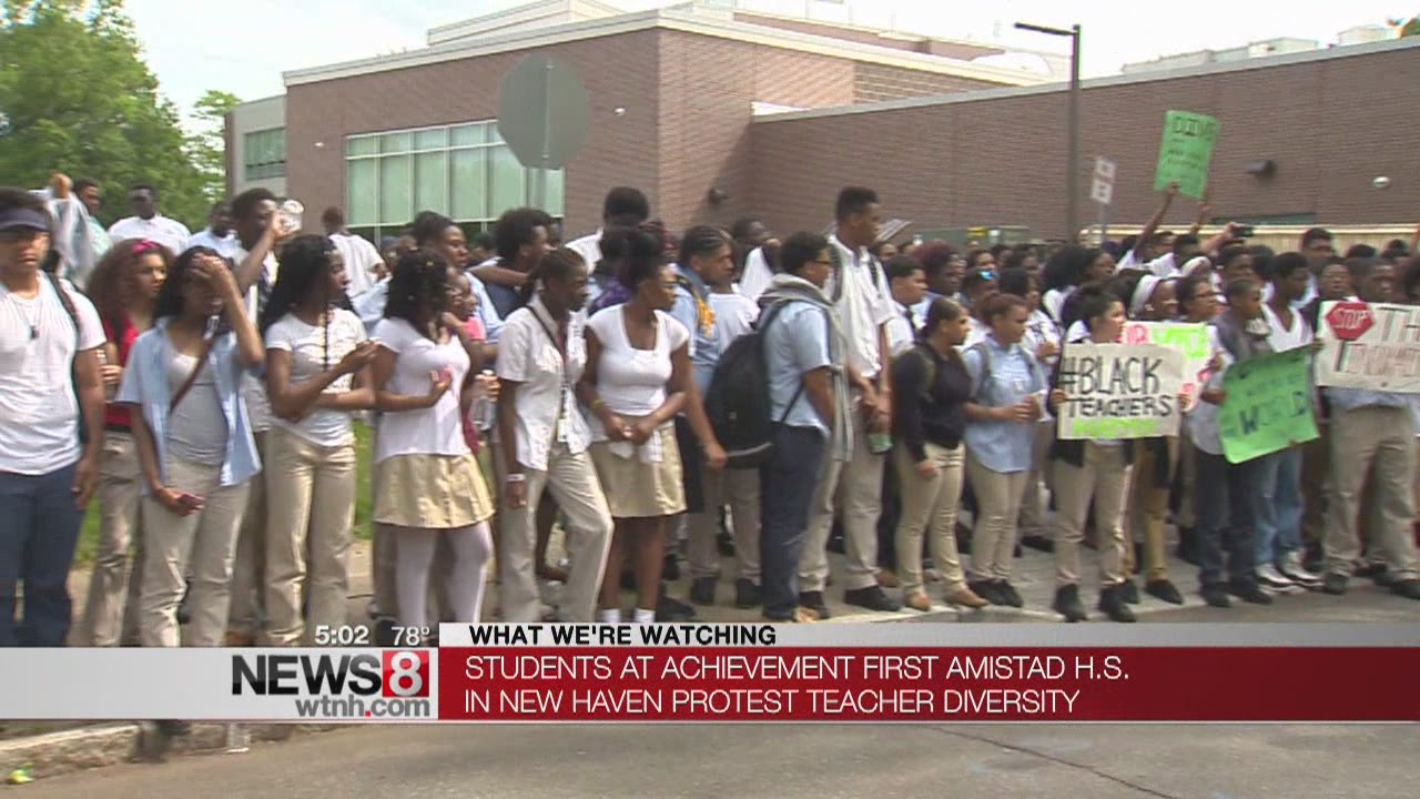 Connecticut students protest, call for more diversity