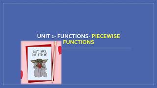Piecewise Functions- Video lesson #7