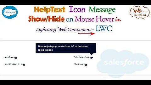 How to lightning helptext message show/hide on mouse hover/visit icon in Salesforce lightning LWC