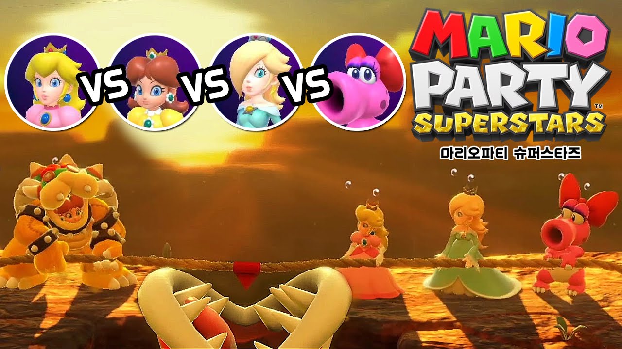 марио вечеринка суперзвезды перетягивание каната женская битва - кто победит?