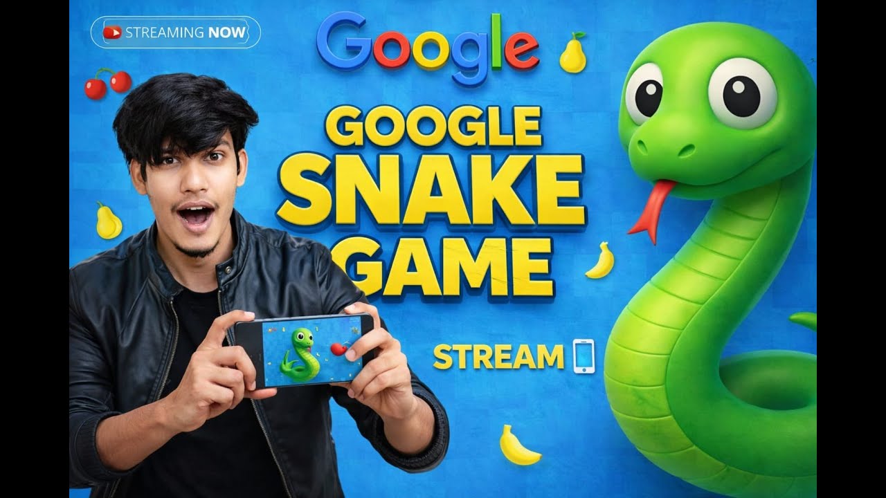 playing google snake game live!