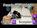 Cancer ♋️ Scorpion ♏️ Poisson ♓️ semaine du 20 au 26 signe d'Eau #amour #tarot #guidancesentimentale