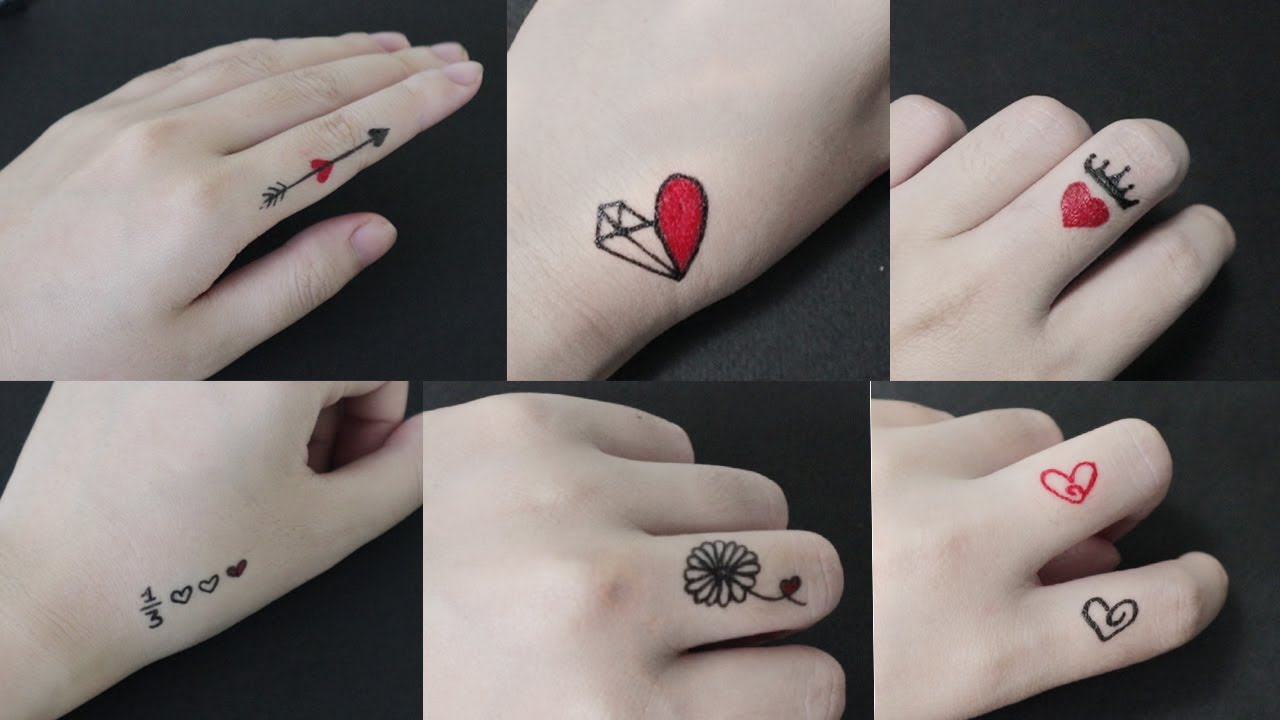 Những Hình Xăm Nhỏ Dễ Thương - How To Make Tattoo At Home With Pen - Youtube