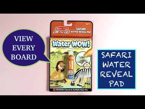 Melissa and Doug Water Wow Safari, No Mess Colouring Books