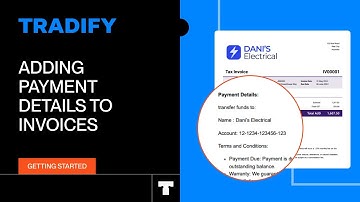 Adding Payment Details to Invoices in Tradify