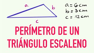 Cómo calcular el perímetro de un triángulo escaleno - Ejercicio de ejemplo