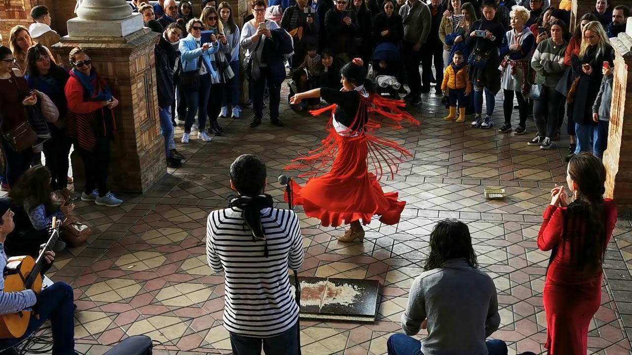 Flamenco entre bambalinas, en la Plaza de España, Sevilla. 11.12.2019