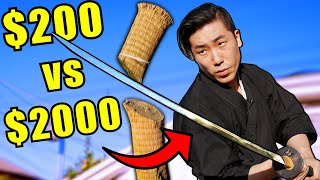 $200 Katana VS $2000 Katana  CUTTING CHALLENGE