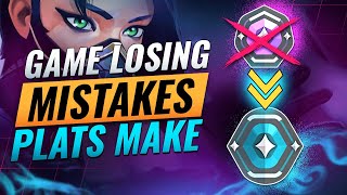 5 GAME-LOSING Mistakes HOLDING PLATS Back From DIAMOND - Valorant