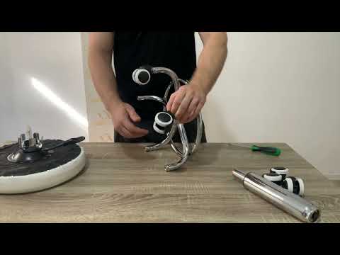 Стілець майстра без спинки на колесах з регулюванням по висоті, відео 1