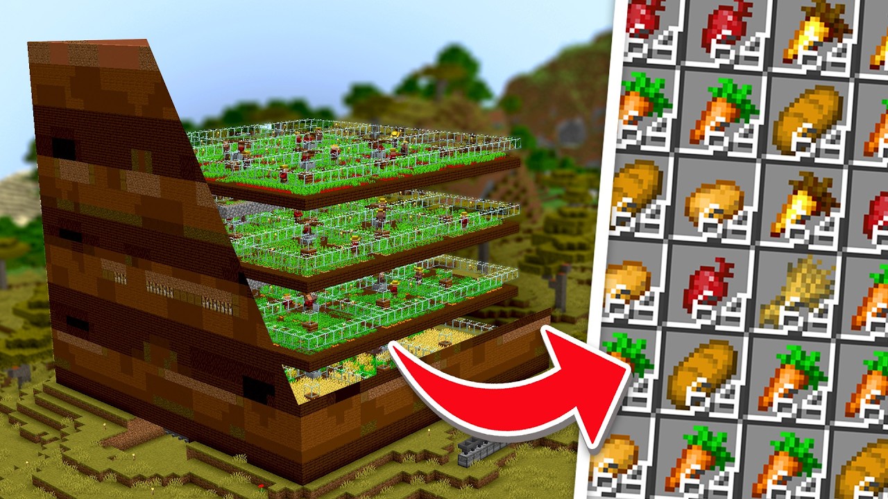 zbudowałem NAJWIĘKSZĄ AUTOMATYCZNĄ FARMĘ w Minecraft!