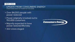 Consumer's Energy update on power outages Consumer's Energy update on power outages
