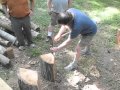 A glimpse at splitting oak with peter follansbee