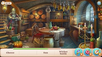 Manor Matters hidden items #24 Wine cellar - failed in Sun, Cheese, Wicker bottle | gameplay