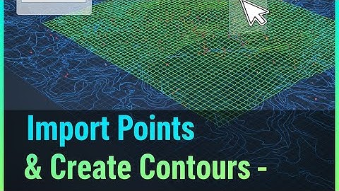 Import points, create contour lines with surface - AutoCAD Civil 3D