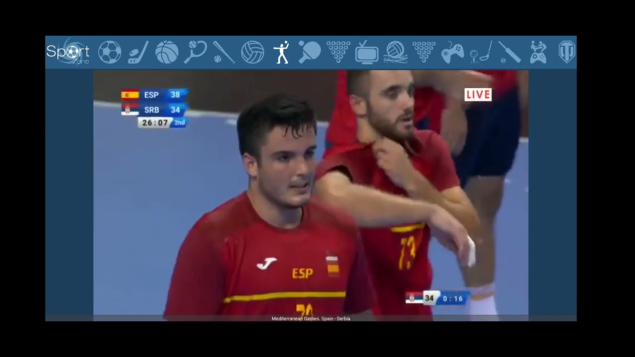 Spain VS Serbia 4238 Mediterranean Games 2022 semifinal handball