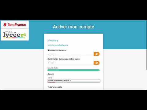 Première connexion à Monlycee.net