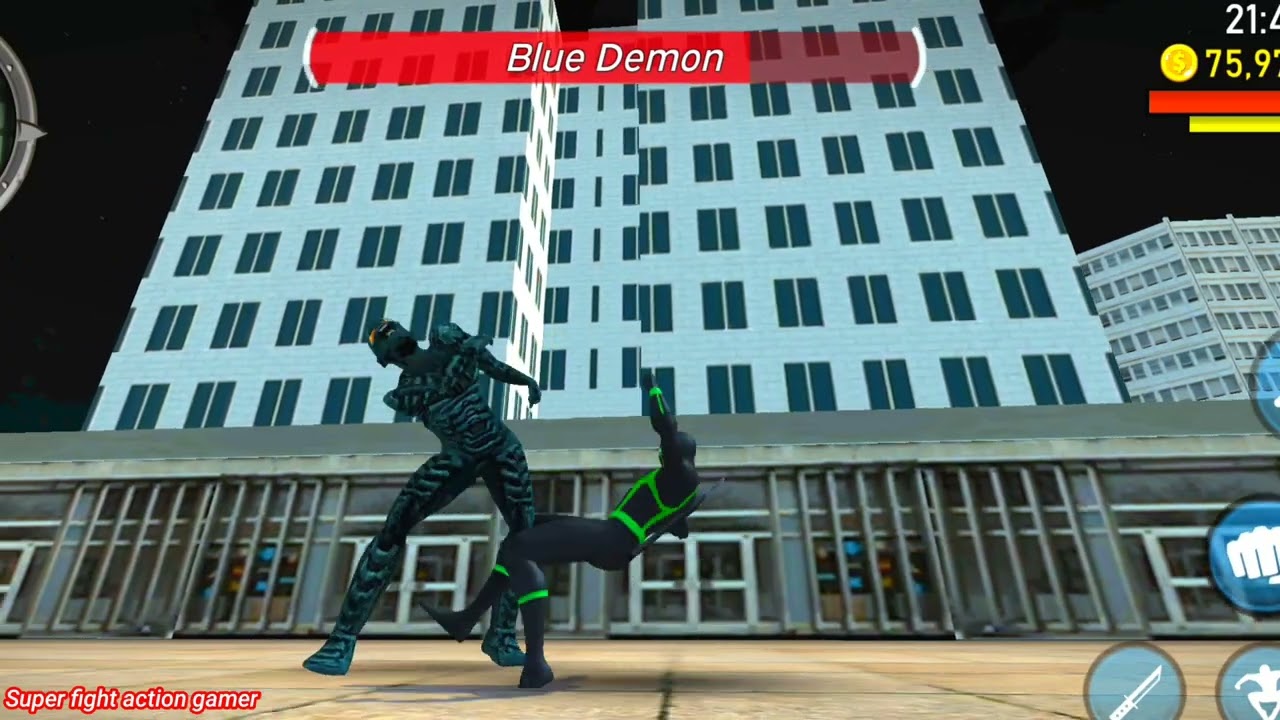 Black spider man vs the Blue demon || spider fighter 36