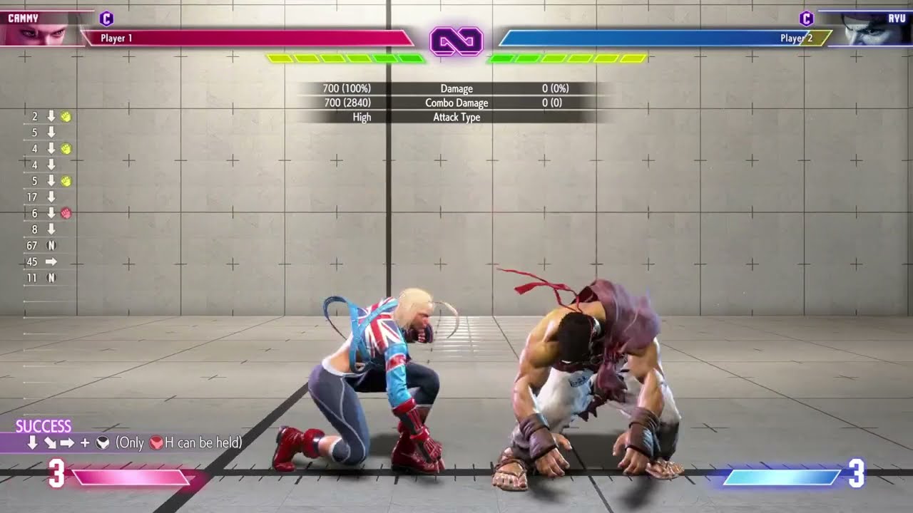 Cammy - Basic Crouching Combo & Heavy Spiral Arrow | Street Fighter 6 Combo Guide