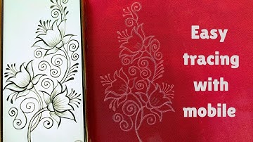 aari work | aari tracing for beginner | how to trace simple aari design | aari tracing