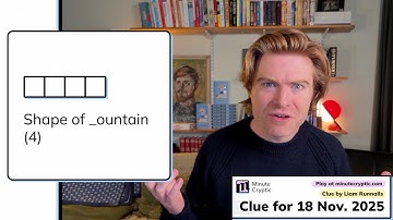 Minute Cryptic Clue 511: Shape of _ountain (4)
