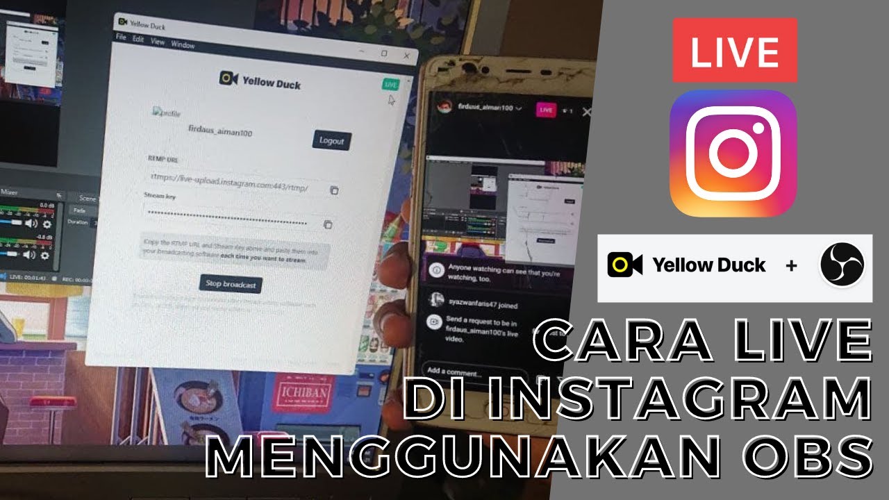Cara Live Streaming di INSTAGRAM menggunakan OBS | YellowDuck - YouTube