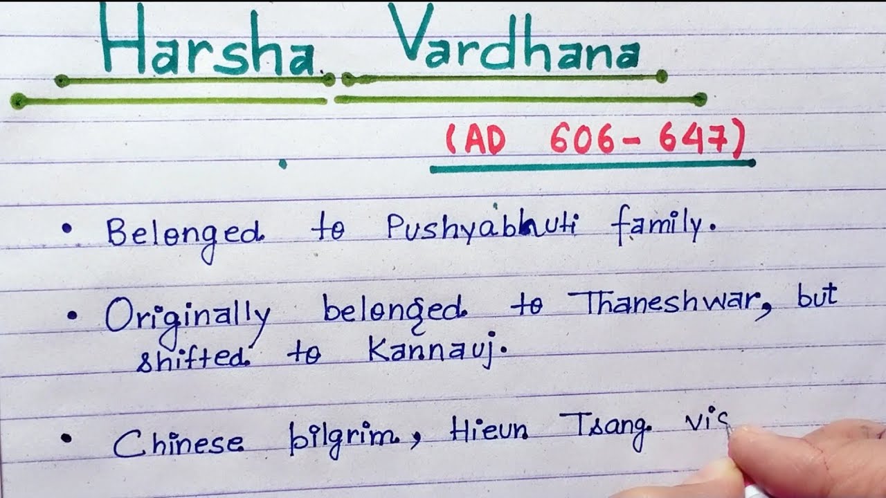 7 lines on King Harsha Vardhana in English|Essay on Harsh Vardhan 10 ...
