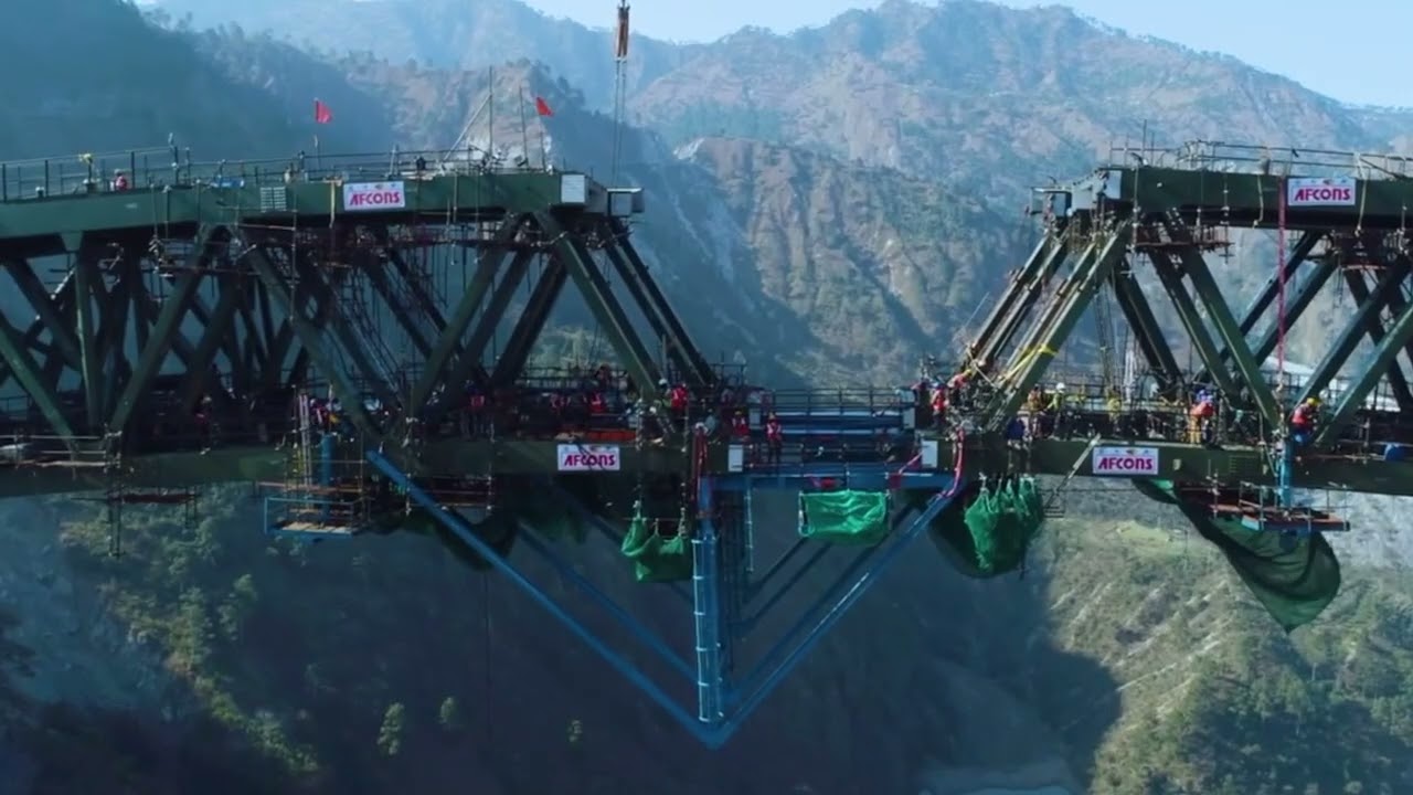 Watch World’s Highest Rail Arch Bridge, Chenab Rail Bridge, Built on ...