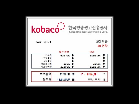   한국방송광고진흥공사는 얼마나 받을까 코바코 Kobaco 연봉 계산