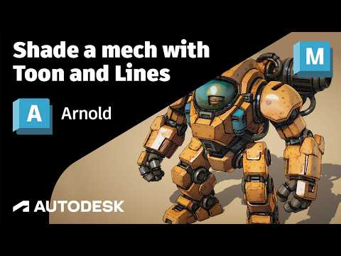 Arnold Tutorial - Shade a mech model with Toon and Lines in Maya