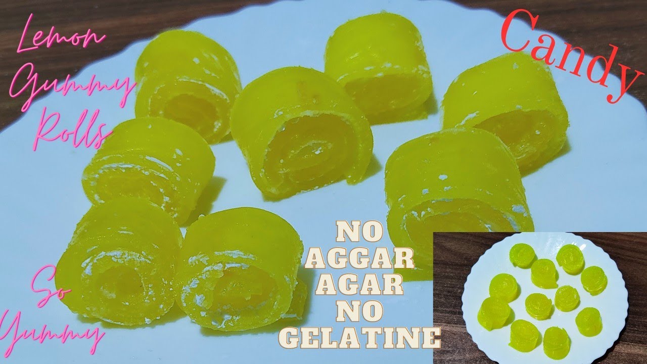 Gummy Lemon Candy Without Gelatine Agar Agar Lemon Dessert Gummy