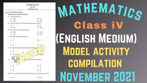 class 4 model activity task mathematics in English for English medium part 8