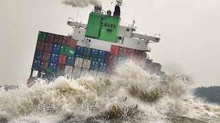 Destruction Wave - Cargo Ship Wrecks the Bend#shipspotting