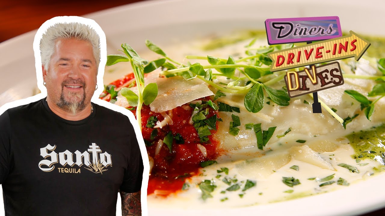 Guy Fieri Eats Colorful Baked Cannelloni | Diners, Drive-Ins and Dives | Food Network