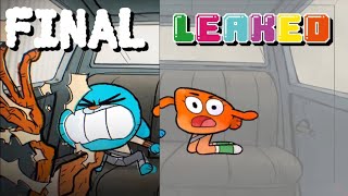The Wonderfully Weird World of Gumball - The Entrance - Leaked & Final Version - Comparison