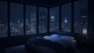 Gentle Rain Sounds for Sleeping | Fall Asleep Faster With Soft Rainstorm and Distant Thunder
