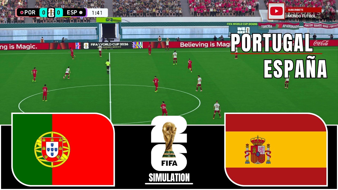 PORTUGAL vs ESPAÑA  COPA MUNDIAL 2026 OCTAVOS DE FINAL  Simulation/Prediction