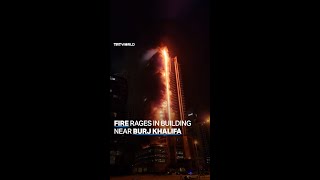 Blaze sweeps up Dubai tower block