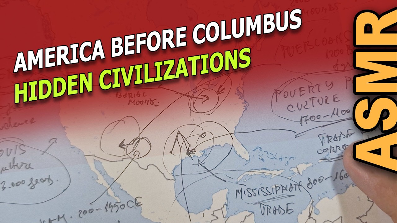 Before Columbus: North America’s Forgotten Prehistoric Civilizations (ASMR History + map tracing)