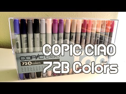 Unboxing Copic Ciao 72 B color markers set ! | Quick Testing of the CopicMarkers