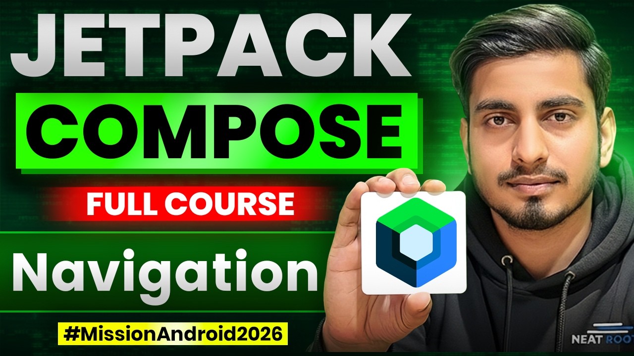 Implementing Type-Safe Navigation - Android Jetpack Compose 10 - YouTube