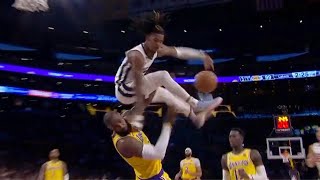 LeBron Draws Wild Charge on Ja Morant