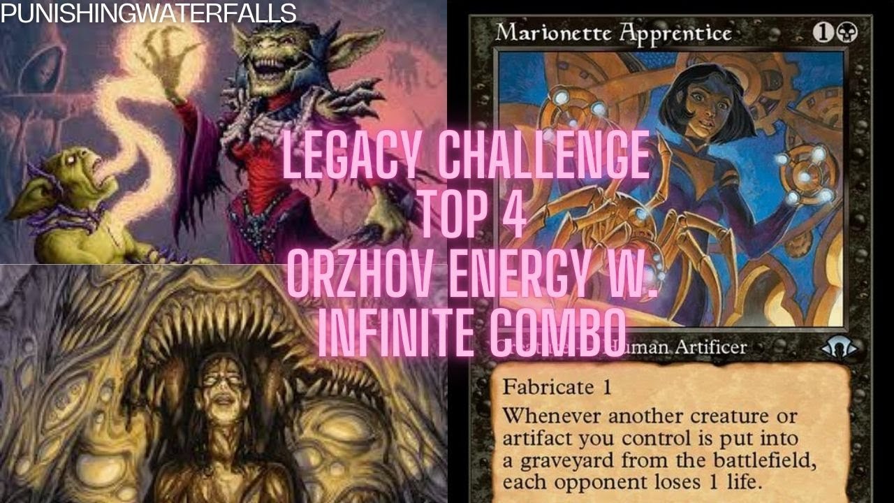 Top 4 Legacy Challenge - Orzhov Energy w. Soultrader, Marriotte, Gravecrawler Combo - MH3 MTG