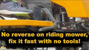 Restore full reverse to riding mower, air-purge your hydrostatic transaxle, No tools necessary!