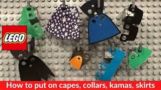 Lego Tutorial: How to Put on Lego Capes, Kamas, Collars, Skirts, Cloths