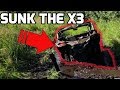 Can am X3 XRS BURIED in MUD! Saved by Jeep on 40s! (FAIL)