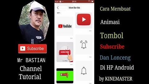 Cara Membuat Animasi Tombol Subscribe Dan Lonceng Di HP Android | KINEMASTER #Tutorial