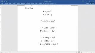 Calculus 1. Section 4.3a Optimization